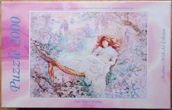 Image of the puzzle 2000, Mondopuzzle, Apple Blossom Dreaming, by Josephine Wall, Complete, Picture of the box