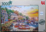 Image of the puzzle 3000, Jumbo, Harbor Cottages, by Dominic Davison, Factory Seald, Picture of the box
