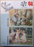 Image of the puzzle 1000x2, Jumbo, Playing Outside & Playing in the Rain, by Cornelis Jetses, Complete, Picture of the box