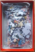 Image of the puzzle 150, Jumbo, A Dining Disaster, by Jan van Haasteren, Complete, Picture of the bag