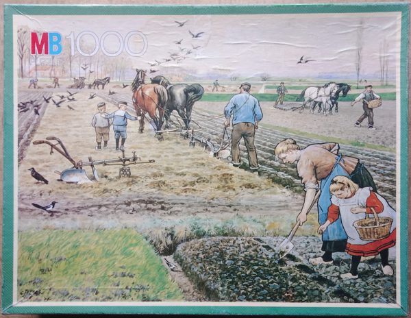 Image of the puzzle 1000, MB, Spring in the Field, by Cornelis Jetses, Complete, Picture of the box