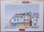 Image of the puzzle 1000, Nathan, Harbor Shops, by Jean-Roger Morel, Complete, Picture of the box