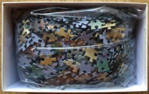 Image of the puzzle 1000, Puzzelman, The Temptation of Saint Anthony, by Hieronymus Bosch, Complete, Picture of the bag