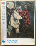 Image of the puzzle 1000, MB, Pierrot and Harlequin, by Paul Cézanne, Factory Sealed, Picture of the box