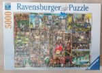 Image of the puzzle 5000, Ravensburger, Bizarre Town, by Colin Thompson, Factory Sealed, Picture of the box