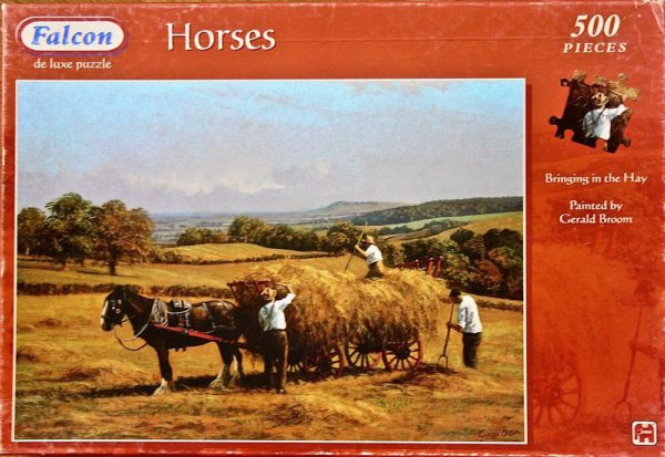 Image of the puzzle 500, Jumbo, Bringing in the Hay, by Gerald Broom, Complete, Picture of the box