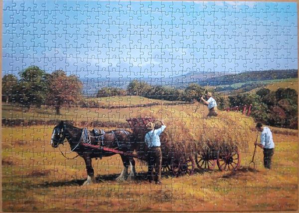 Image of the puzzle 500, Jumbo, Bringing in the Hay, by Gerald Broom, Complete, Picture of the puzzle