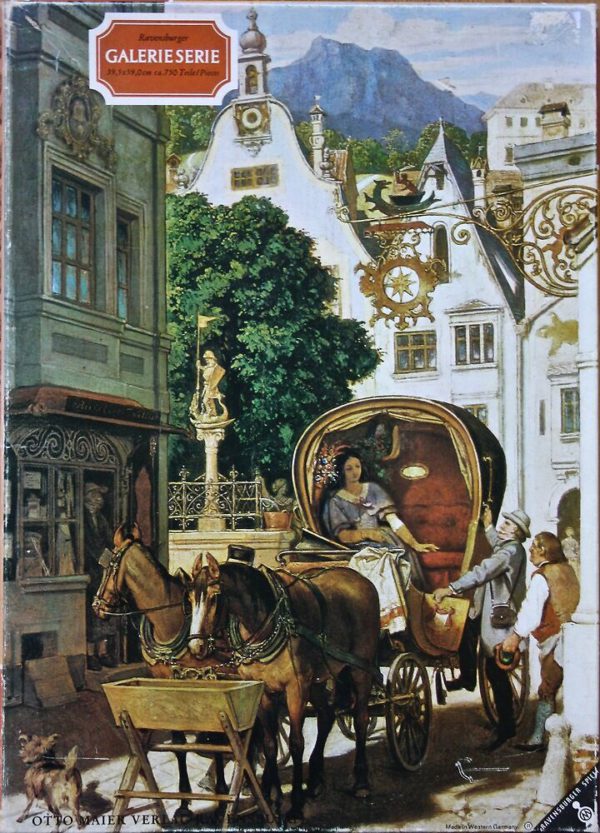 Image of the puzzle 750, Ravensburger, Wedding Tour, by Moritz von Schwind, Complete, Picture of the box