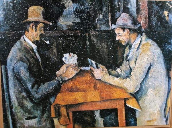 Image of the puzzle 750, Waddingtons, The Card Players, by Paul Cezanne, Complete, Picture of the puzzle