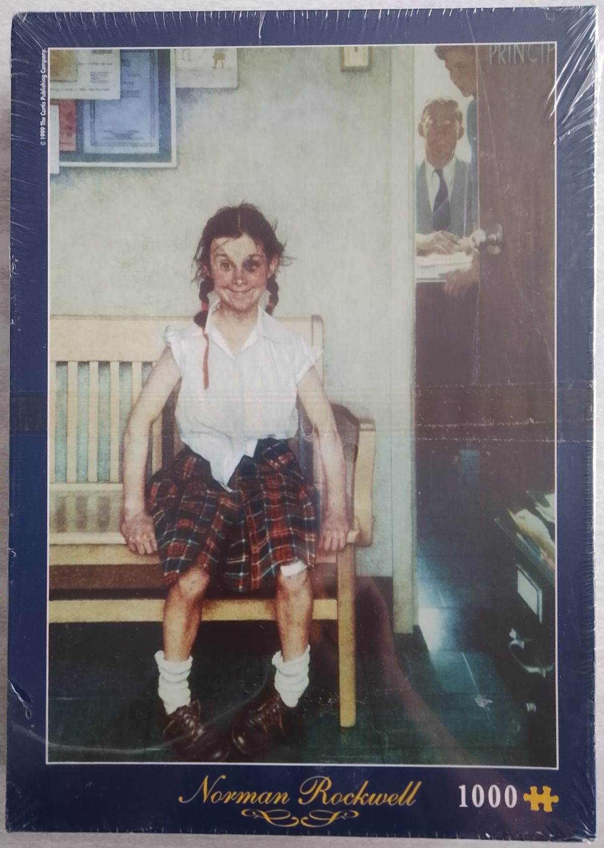 Image of the puzzle 1000, Diset, The Shiner, by Norman Rockwll, Factory Sealed, Picture of the box