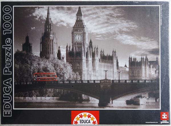 Image of the puzzle 1000, Educa, London Bus, Factory Sealed, Picture of the box
