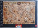 Image of the puzzle 1000, Educa, Antique World Map, by Rajko Žigić, Factory Sealed, Picture of the box