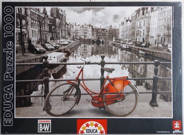 Image of the puzzle 1000, Educa, Amsterdam, Amanda Hall, Factory Sealed, Picture of the box