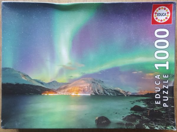 Image of the puzzle 1000, Educa, Aurora Borealis, by Joris Kiredjian, Complete, Picture of the box