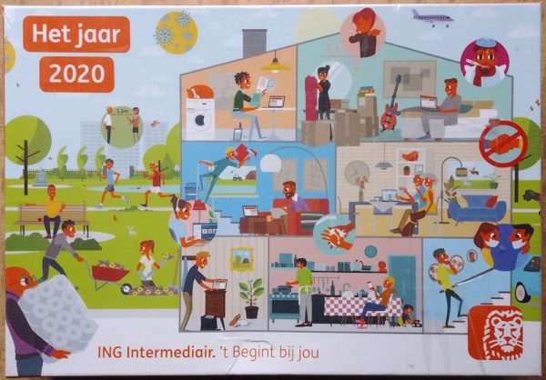 Image of the puzzle 1500, ING, The Year 2020, Factory Sealed, Picture of the box