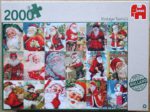 Image of the puzzle 2000, Jumbo, Vintage Santas, by Alison Lee, Complete, Picture of the box