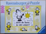 Image of the puzzle 1000, Ravensburger, ...So that the Sun shines for You, by Sheepworld, Sealed Bag, Picture of the box