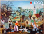 Image of the puzzle 1000, MB, Feeding the Birds, by Marija Peti-Božić, Complete, Picture of the box