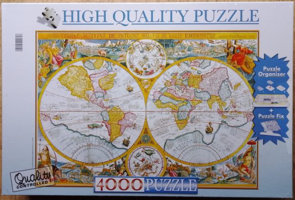 Image of the puzzle 4000, Clementoni, Old Map, by Petrus Plancius, Factory Sealed, Picture of the box
