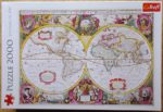 Image of the puzzle 2000, Trefl, A New Land and Water Map of the Entire Earth, 1630, by Henricus Hondius the Younger, Factory Sealed, Picture of the box