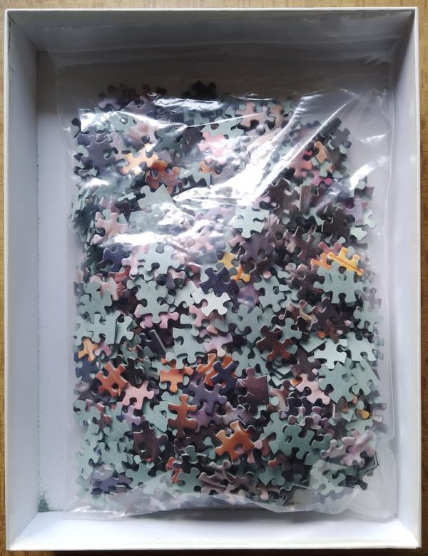 Image of the puzzle 1000, MB, Allegory, Complete, Picture of the bag