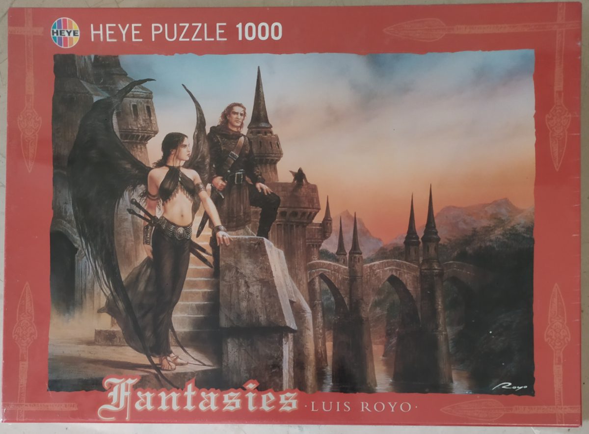 1000, Heye, Wings, by Luis Royo, Factory Sealed, Listed by Barebrain Image of the puzzle 1000, Heye, Wings, by Luis Royo, Factory Sealed, Picture of the box