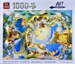 Image of the puzzle 1000, King, Wieskirche Church, Bavaria, Germany, by by Johann Baptist Zimmermann, Sealed Bag, Picture of the box