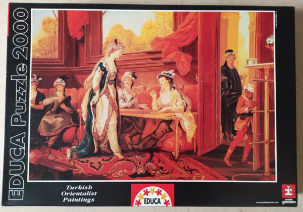 Image of the puzzle 2000, Educa, The Sultan Checks with the Odalisks, by Carle van Loo, Sealed Bag, Picture of the box