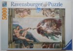 Image of the puzzle 5000, Ravensburger, The Creation of Adam. Picture of the box