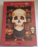 Image of the puzzle 1000, Heye, Skull, Octavio Ocampo. Picture of the box