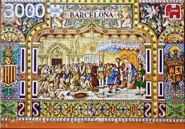 Image of the puzzle 3000, Jumbo, Tiles of Barcelona, Factory Sealed, Picture of the box