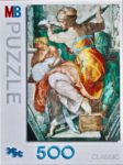 Image of the puzzle 500, MB, Libyan Sibyl, Michelangelo, Complete, Picture of the box