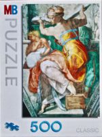 Image of the puzzle 500, MB, Libyan Sibyl, Michelangelo, Complete, Picture of the box