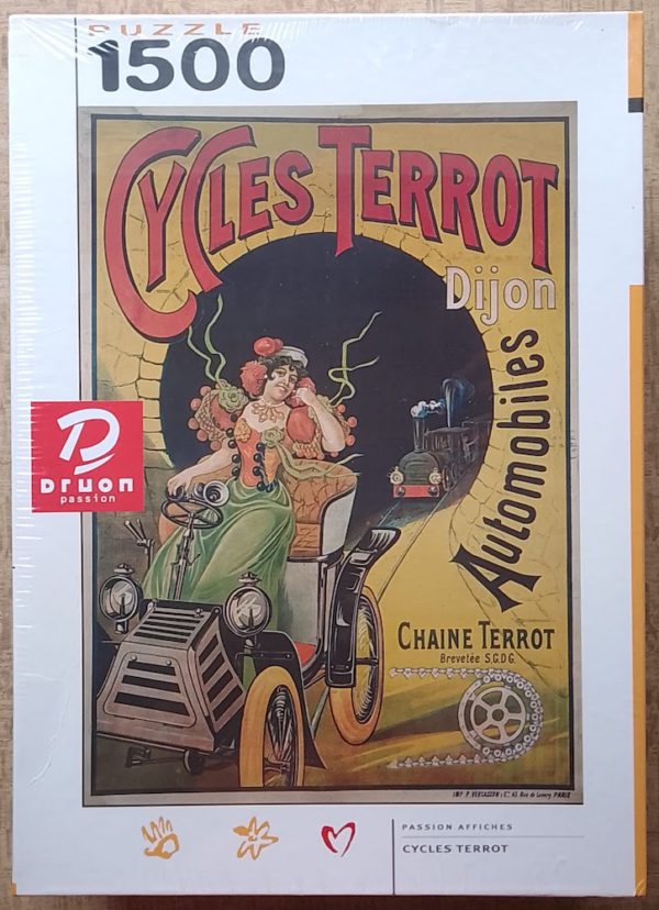 Image of the puzzle 1500, Druon, Cycles Terrot, Factory Sealed, Picture of the box