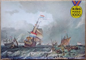 Image of the puzzle 1000, King, The Return of the Hollandia in the Landsdiep, by Ludolf Baknuizen, Complete, Picture of the box