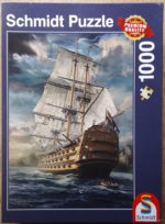 Image of the puzzle 1000, Schmidt, Sails Set, by Sarel Theron, Complete, Picture of the box