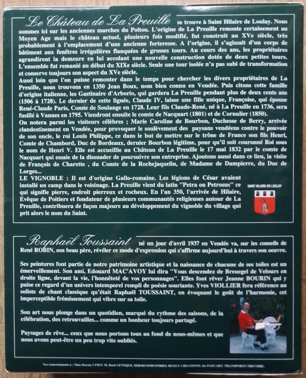 Image of the puzzle 1500, Lolayo, Vendanges au Château de La Preville, by Raphaêl Toussaint, Sealed Bag, Picture of the back