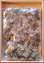 Image of the puzzle 800, Ravensburger, The Watzmann Mountain, by Adrian Ludwig Richter, Incomplete, Picture of the bag