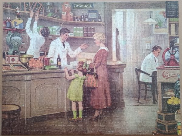 Image of the puzzle 1200, Vara, At the Grocer, by Johannes Gabrielse, Complete, Picture of the puzzle