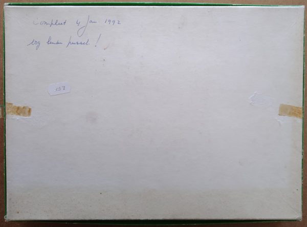 Image of the puzzle 1200, Vara, At the Grocer, by Johannes Gabrielse, Complete, Picture of the back