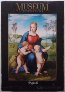 Image of the puzzle 1000, Clementoni, The Virgin of Goldfinch, by Raphael, Sealed Bag, Picture of the box