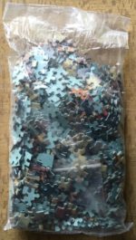 Image of the puzzle 640, Padblocks, The Railway Station, by William Powell Frith, Complete, Picture of the bag