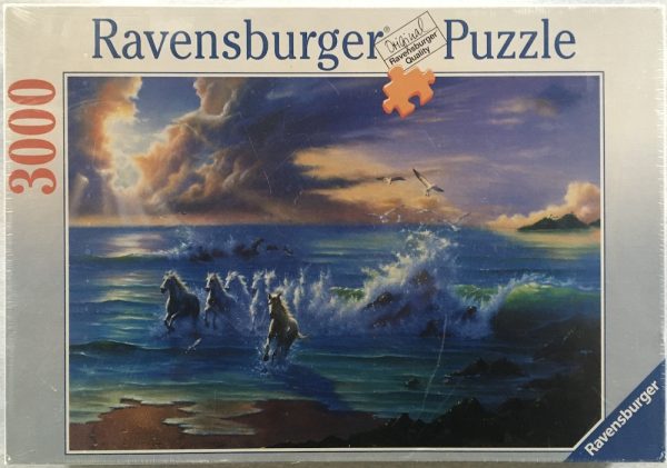 Image of the puzzle 3000, Ravensburger, Ocean Dreams, by Jim Warren, Factory Sealed, Picture of the box