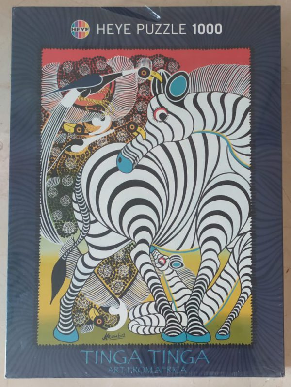 Image of the puzzle 1000, Heye, Zebra, by Steven Mkumba, Factory Sealed, Picture of the box