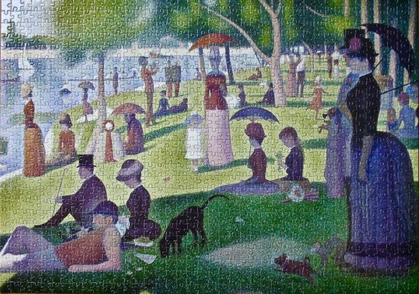 Image of the puzzle 1000, Gold Puzzle, A Sunday on La Grande Jatte, by Georges Seurat, Complete, Picture of the puzzle