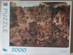 Image of the puzzle 2000, MB, A Village Festival, Pieter Bruegel the Elder, Factory Sealed, Picture of the box