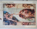 Image of the puzzle 6000, Clementoni, The Creation of Adam, Michelangelo, Sealed Bag, Picture of the box