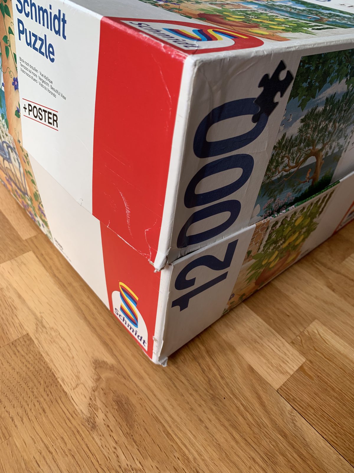 Image of the puzzle 12000, Schmidt, Beautiful View, Cornelia Ellinger, Sealed Bag, Detail of the box