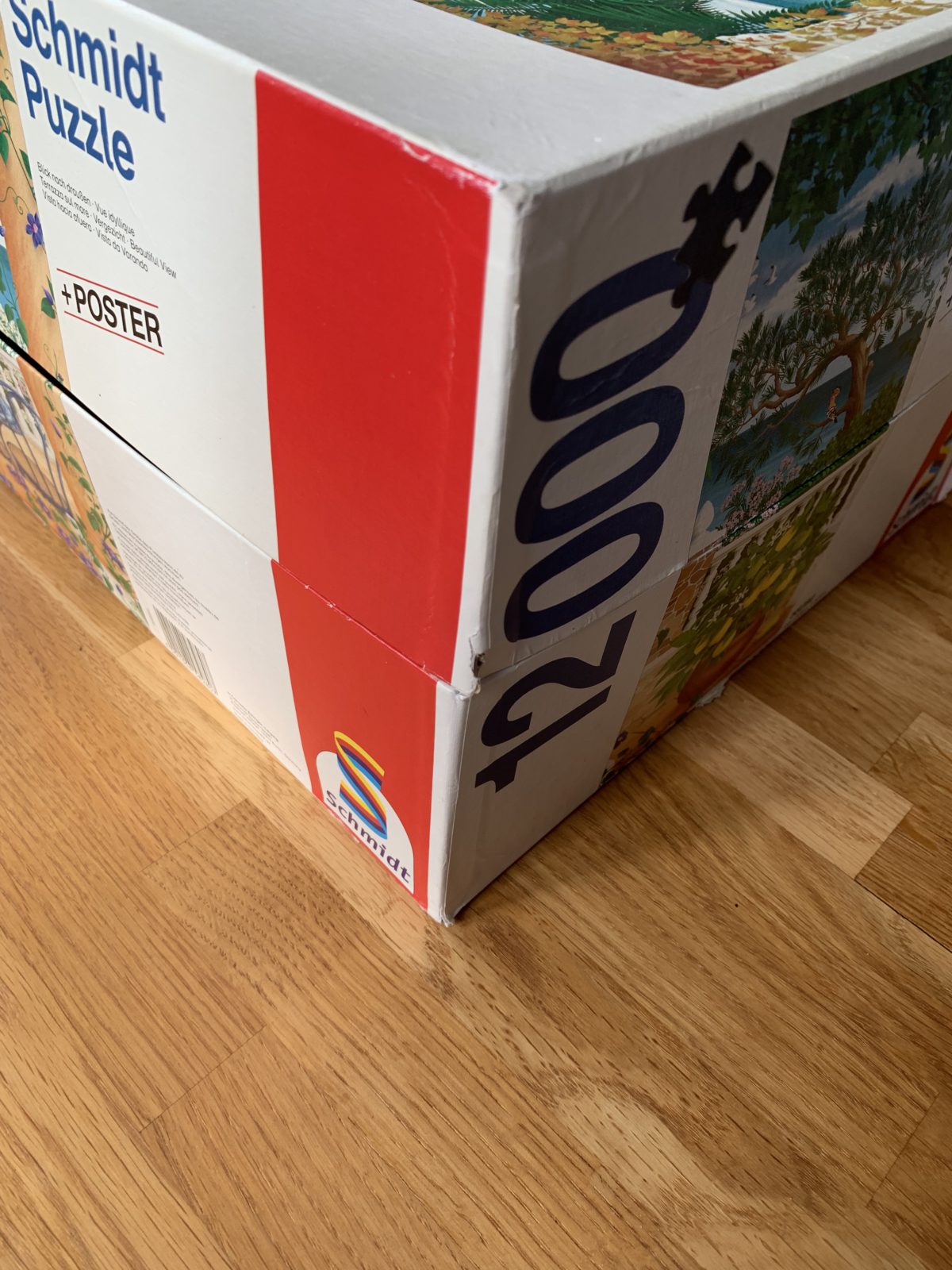 Image of the puzzle 12000, Schmidt, Beautiful View, Cornelia Ellinger, Sealed Bag, Detail of the box