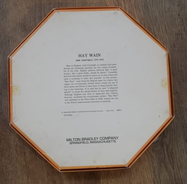 Image of the puzzle 700, MB, Hay Wain, John Constable, Complete, Picture of the back